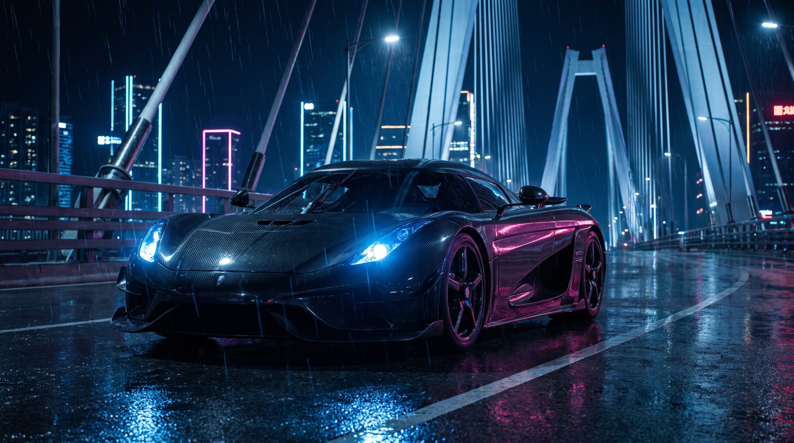 Midnight Carbon Hypercar Wallpaper